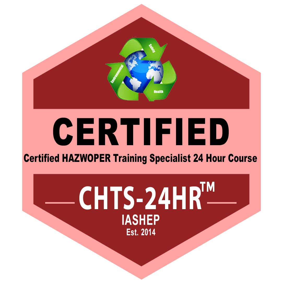 Certified Hazwoper Training Specialist (CHTS) Badge